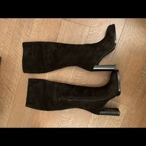 Stuart Weitzman Tall Black Suede Boots
